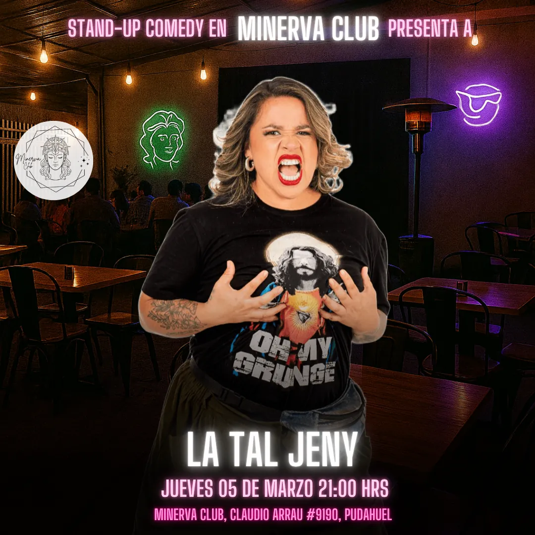 Ejemplo flyer stand-up comedy Minerva Club