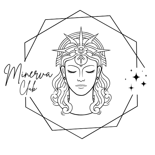 Logo circular Minerva Club fondo claro transparente